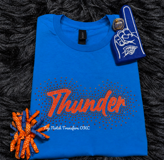 Orange Glitter Thunder w/ Rhinestone Scatter Transfer Kit