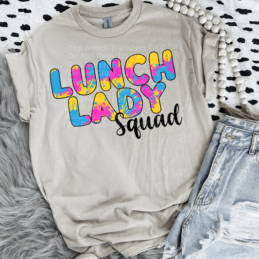 Lunch Lady Paint Splash DTF Transfer