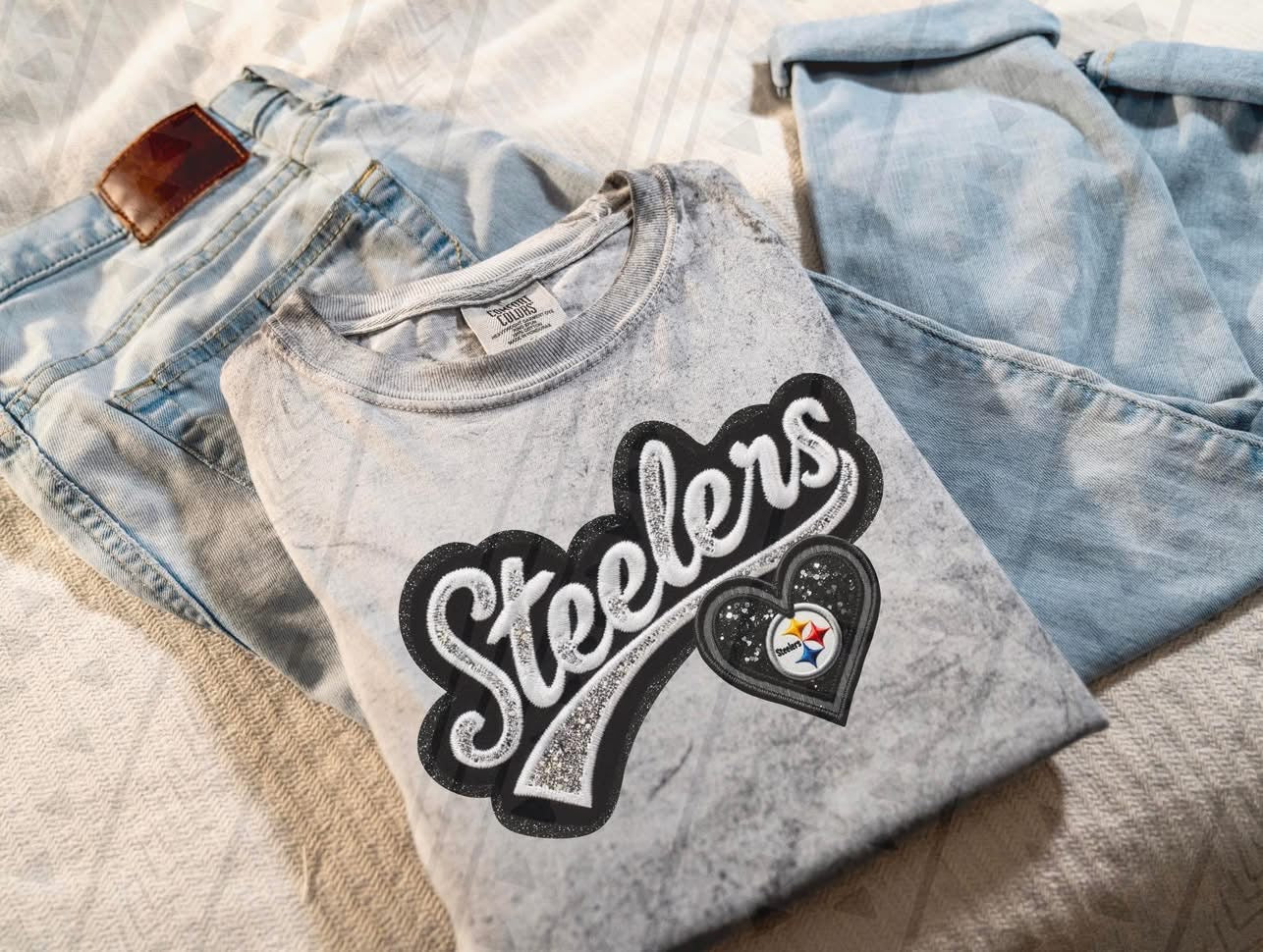 Faux Embroidery_Steelers DTF Transfer