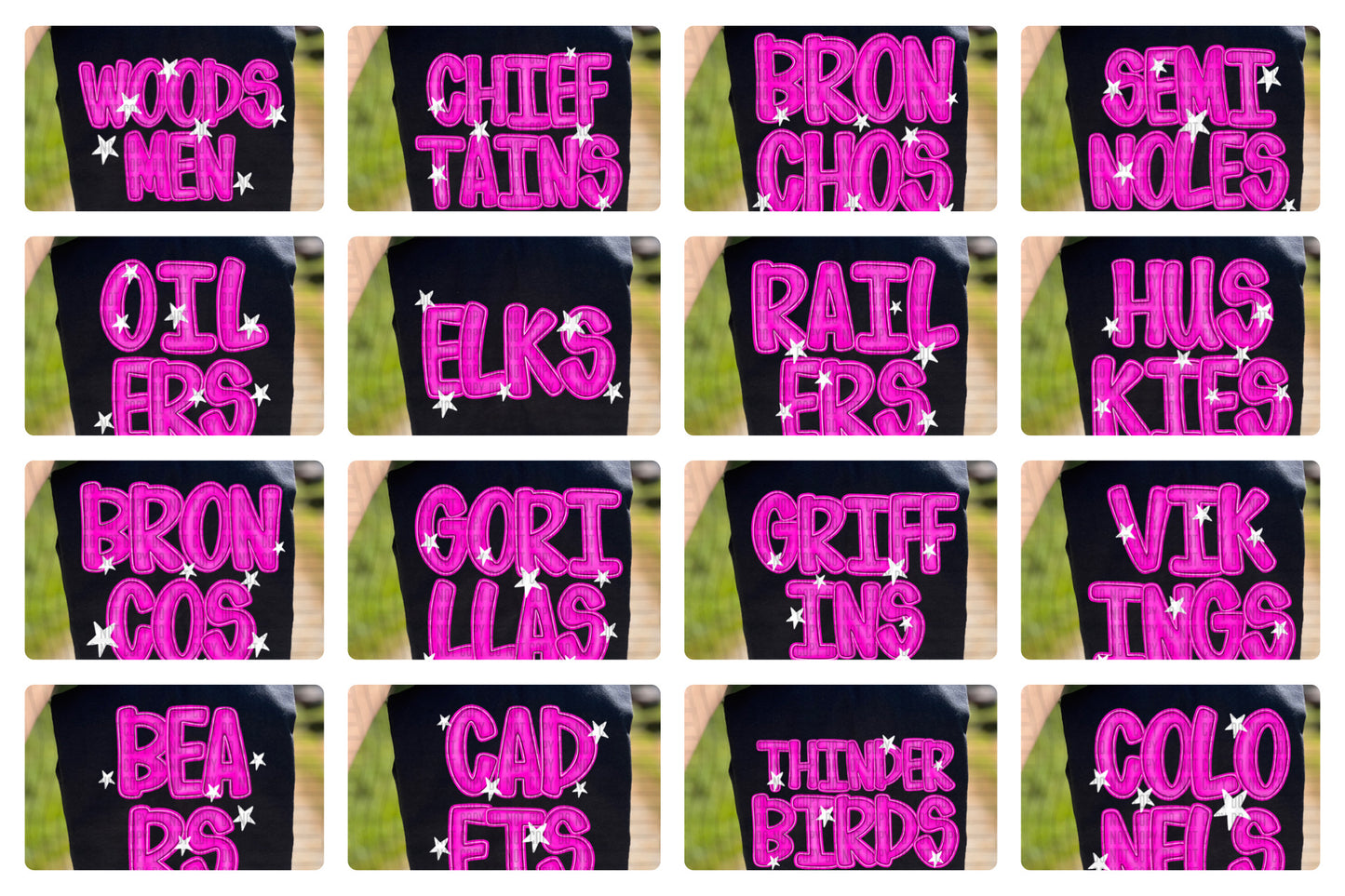 Pink & Preppy Mascots DTF Transfer (*Leave Mascot name in checkout notes)