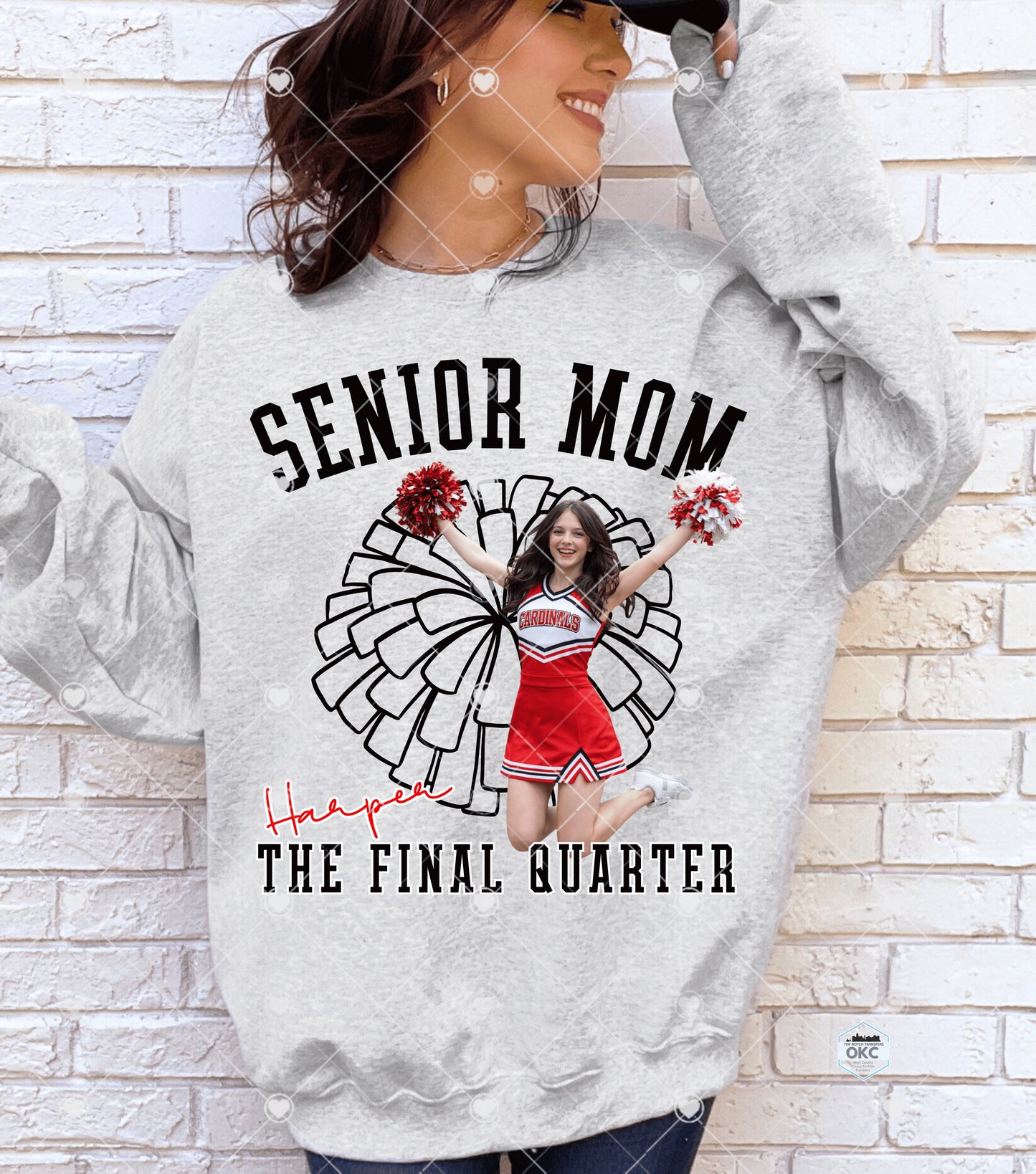 Custom Senior Mom Sports & Grad DTF Transfer (*Please leave all custom info in checkout notes & email picture with order number once order is placed)