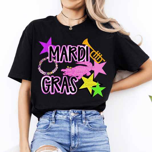 Preppy Mardi Gras Bracelet DTF Transfer