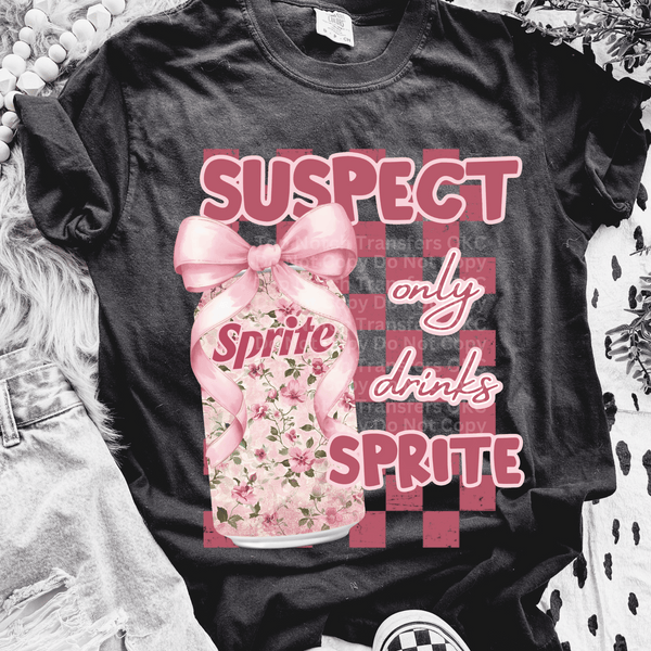 Suspect Only Drinks SPRT DTF Transfer