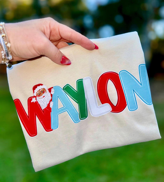 Custom Christmas Name DTF Transfer (*Leave name for Design in Checkout Notes*