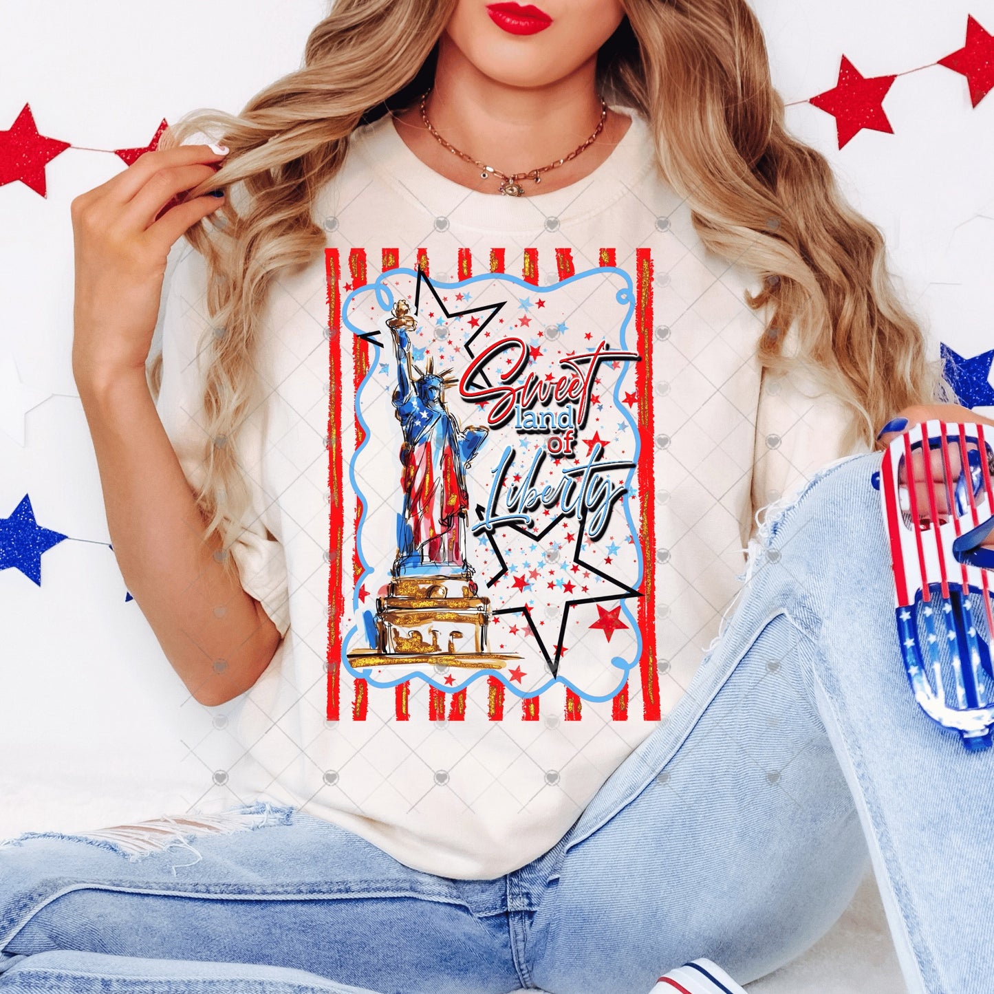 Sweet Land Of Liberty DTF Transfers