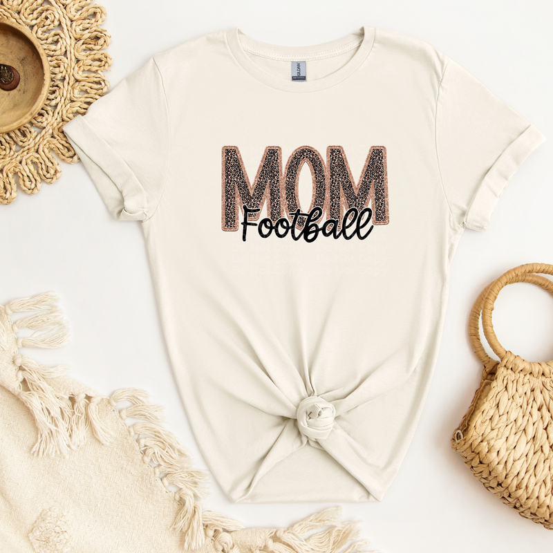 Football Mom Leopard Print DTF Transfer