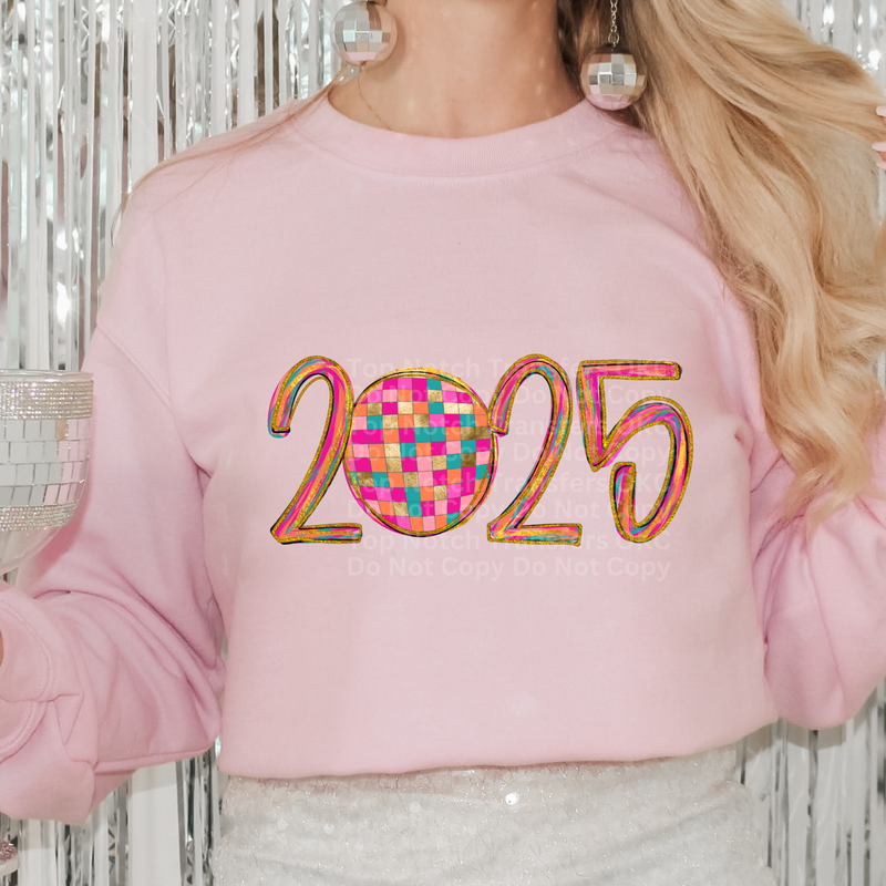 2025 Pink & Gold DTF Transfer