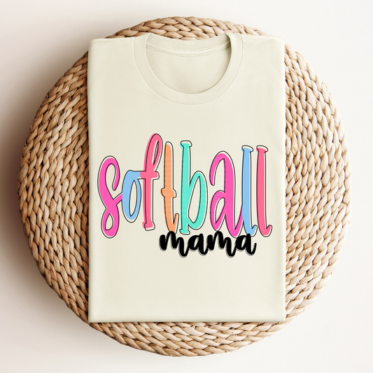 Softball Mama - Colored Names/Occupations DTF Transfer