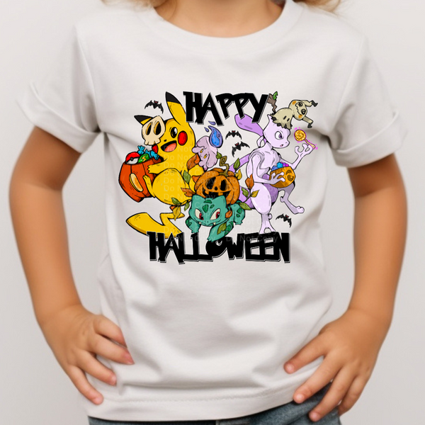 Happy Halloween Pokimon DTF Transfer