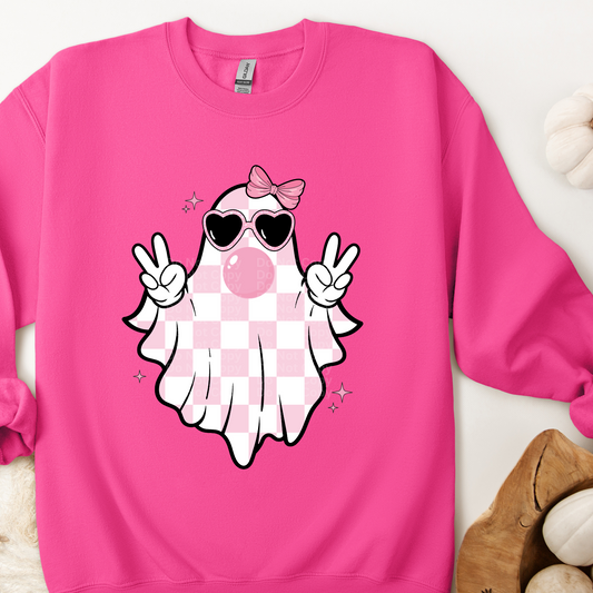 Bubble Ghost w/Heart Sunglasses DTF Transfer