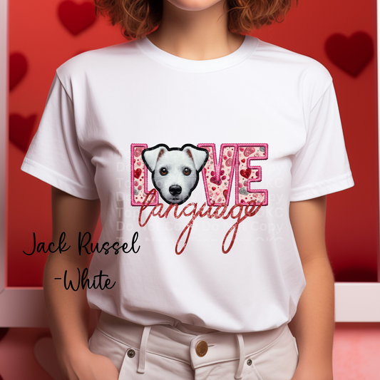 Love Language - Jack Russel White DTF Transfer