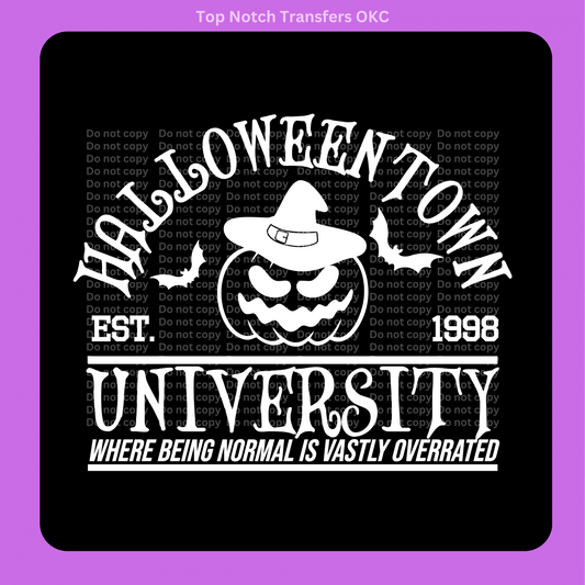 Halloween Town U White DTF Transfer