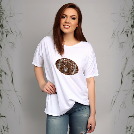 Football Faux Sequin DTF Transfer