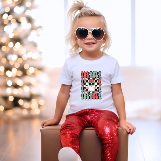 Santa Mini Checkered DTF Transfer *see also- matching Mama design)