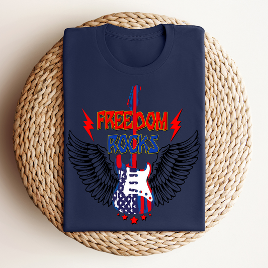 Freedom Rocks Guitar w/Wings DTF Transfer