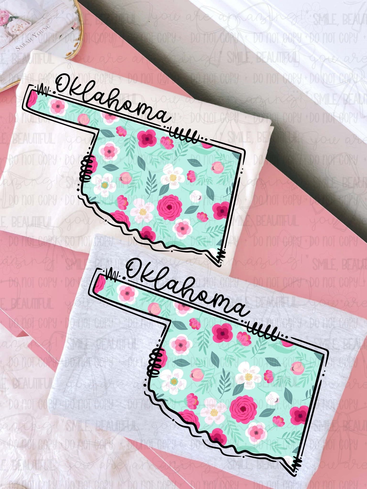 Floral States DTF Transfer