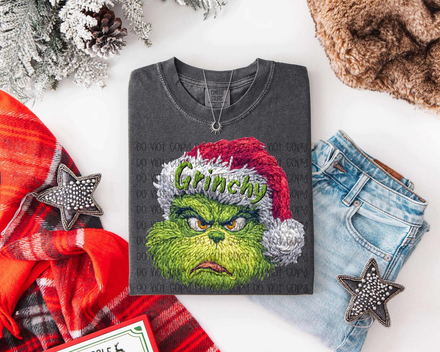 Faux Yarn Green Guy DTF Transfer
