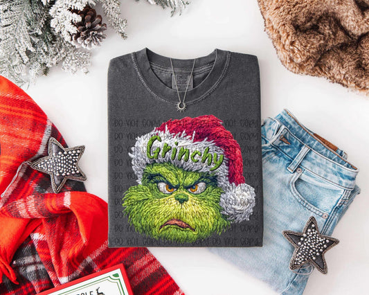 Faux Yarn Green Guy DTF Transfer