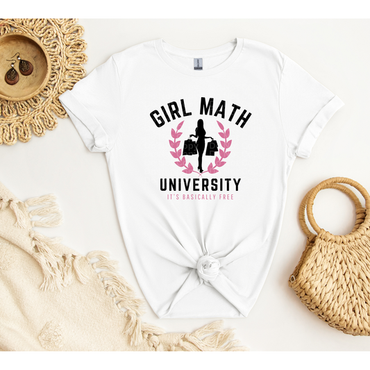 Girl Math University DTF Transfer