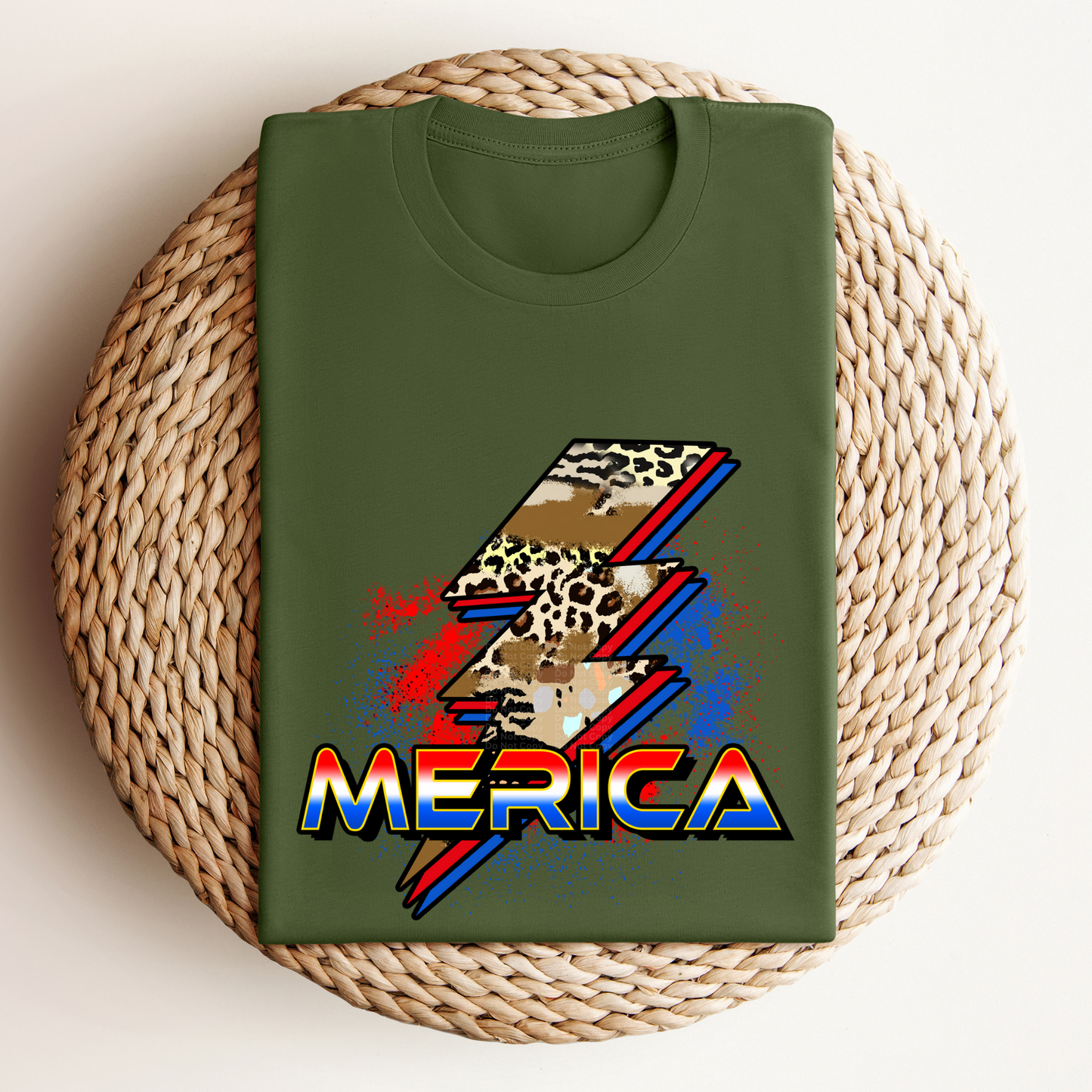 Merica - Cheetah Camo Bolt DTF Transfer
