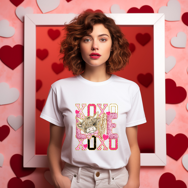 XOXO Love Cow DTF Transfer