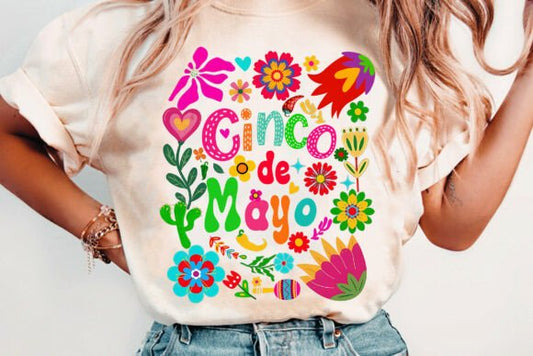 Cinco De Mayo Floral DTF Transfer