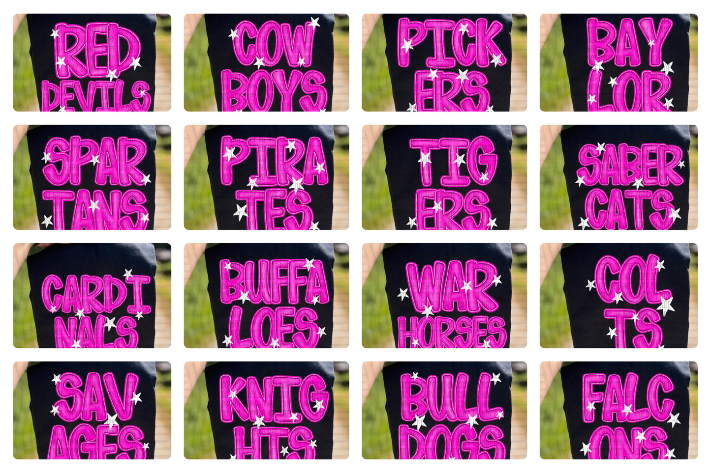 Pink & Preppy Mascots DTF Transfer (*Leave Mascot name in checkout notes)