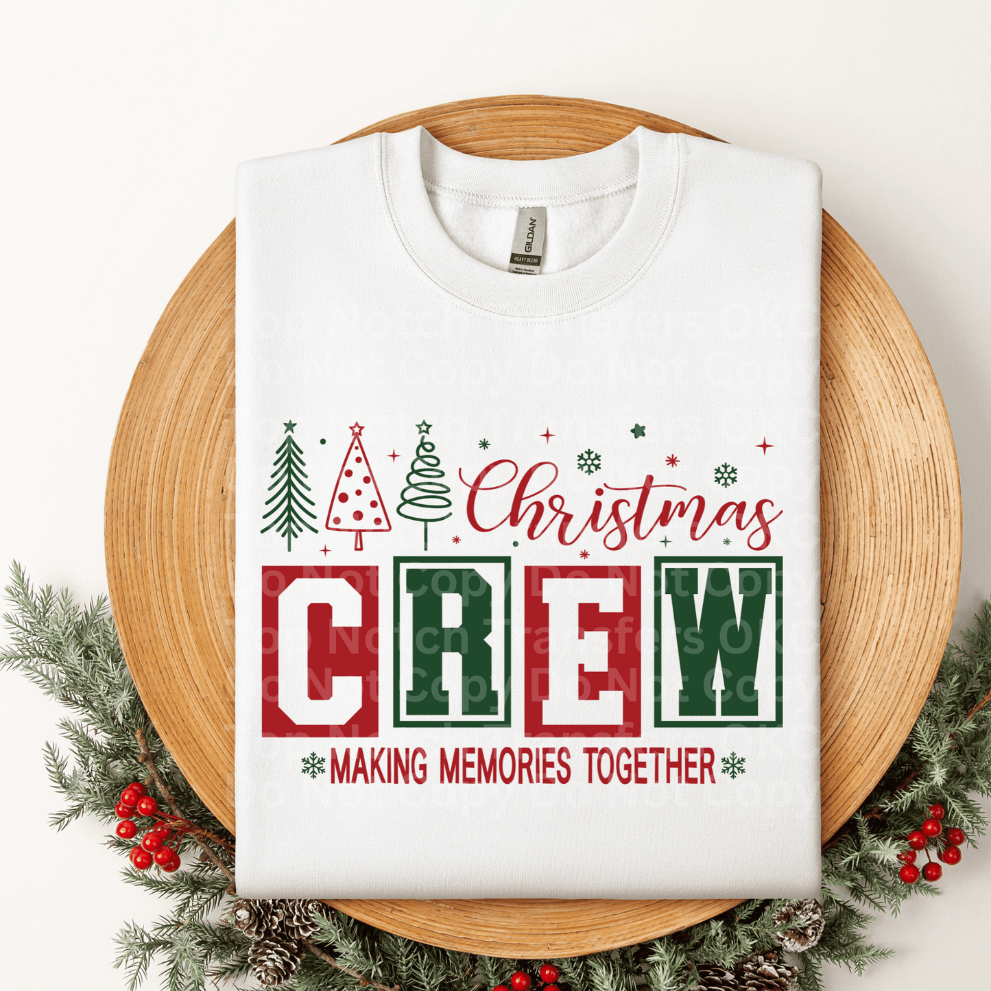 Christmas Crew Making Memories Red/ Green DTF Transfer