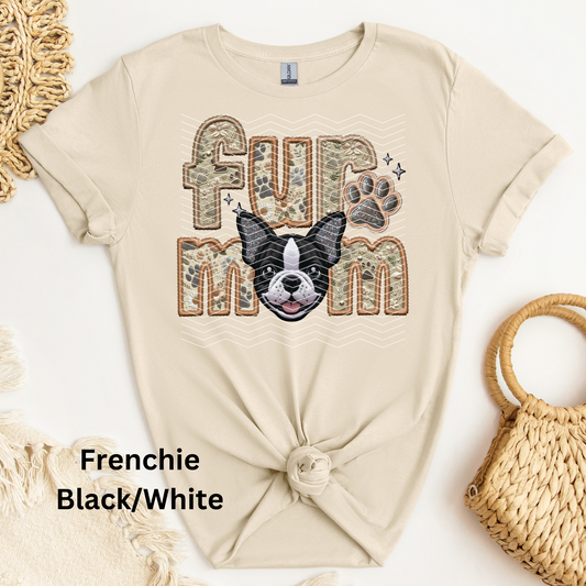 Frenchie - Black/White DTF Transfer