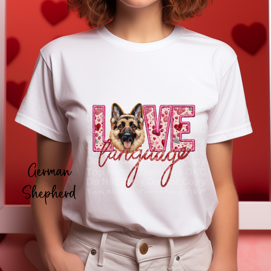 Love Language - German Shepherd DTF Transfer