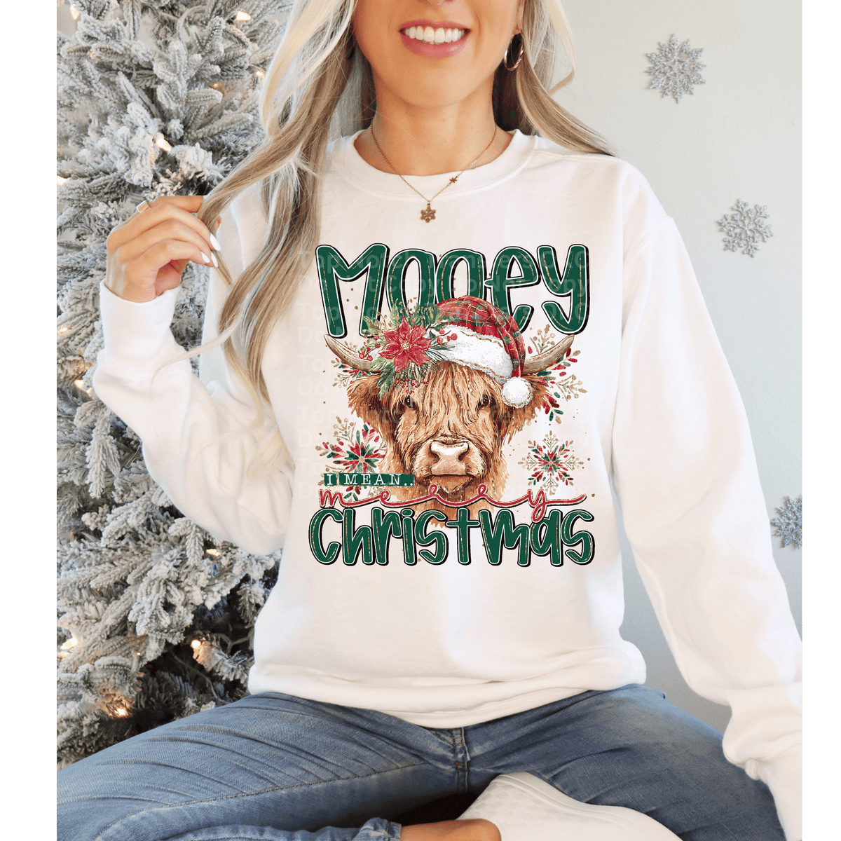 Mooey Christmas DTF Transfer