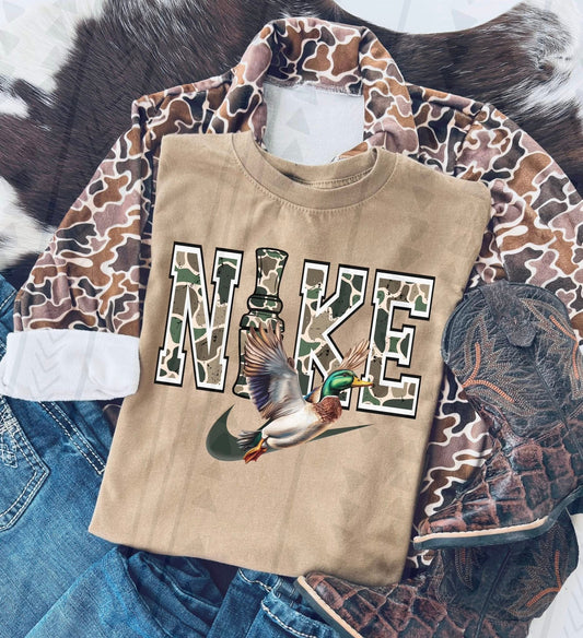 Camo Duck Swoosh DTF Transfer