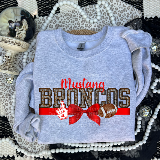 Custom-Mascot Bow DTF Transfer (*Leave Mascot & Colors in Checkout Notes.)