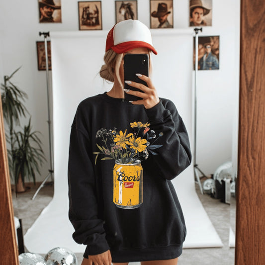 Floral Beer 2 DTF Transfer