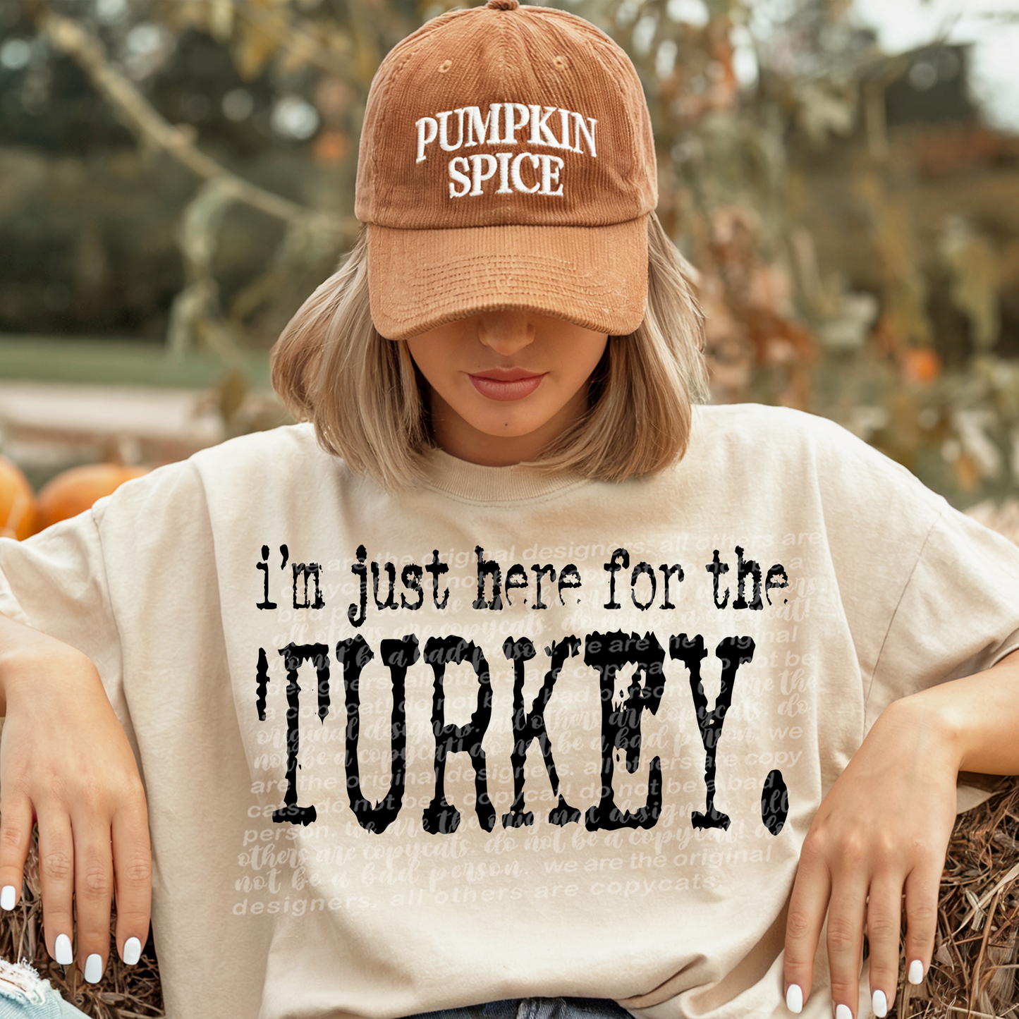 I’m Just Here For The Turkey Typography DTF Transfer