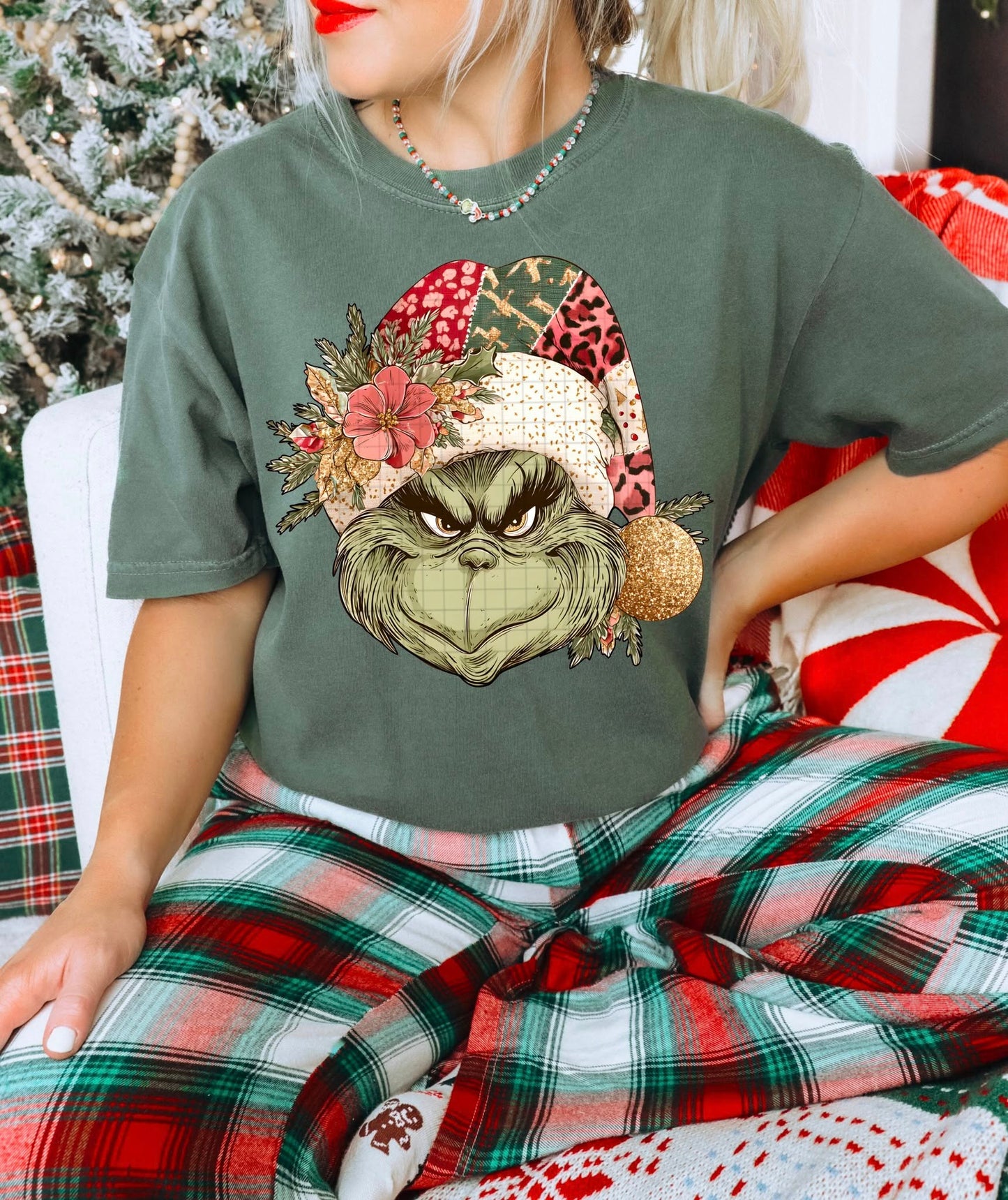 Green Guy Floral Hat DTF Transfer