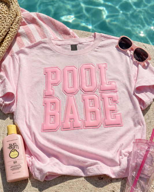 Pool Babe 3D Puff Transfer Pink