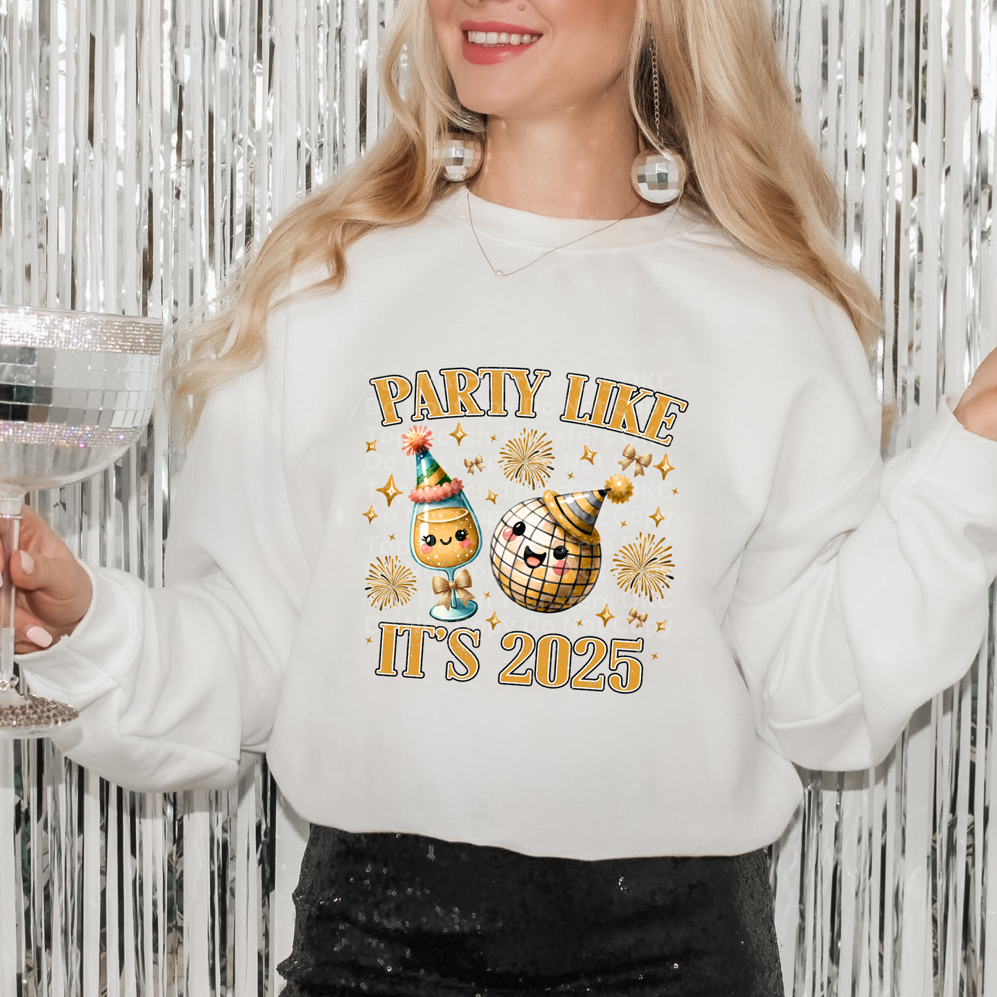 Party Like It's 2025 Cute DTF Transfer