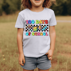100 Days of School Checkers & Supplies DTF Transfer