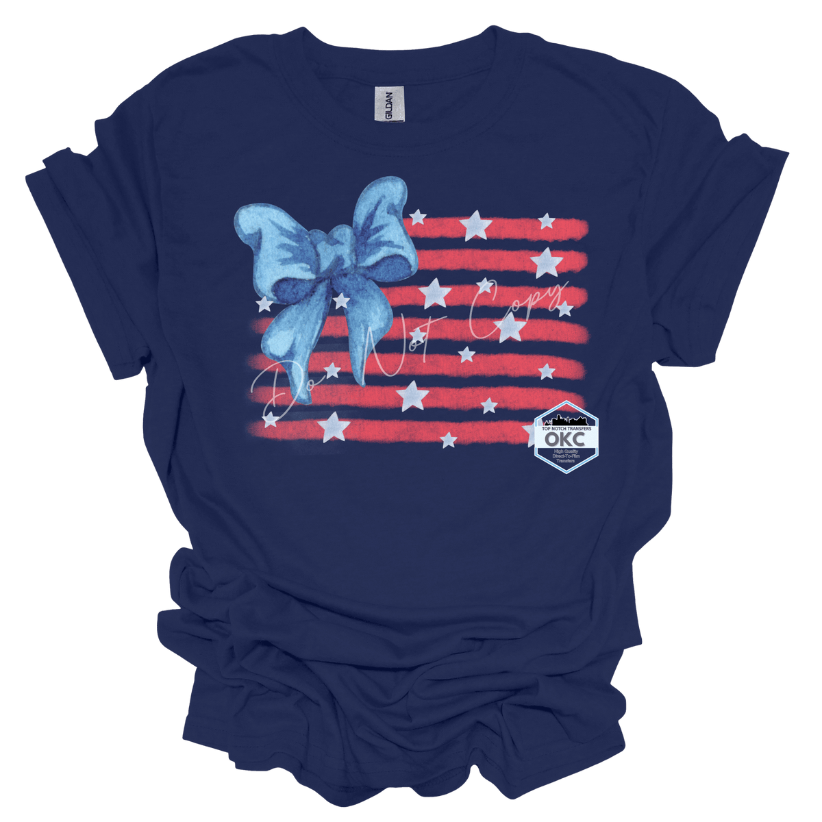 573248 Bow Flag T-Shirt – Top Notch Transfers OKC
