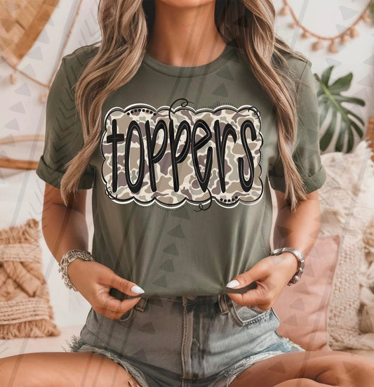 Toppers Camo DTF Transfer