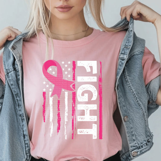 Fight Flag w/ Ribbon DTF Transfer