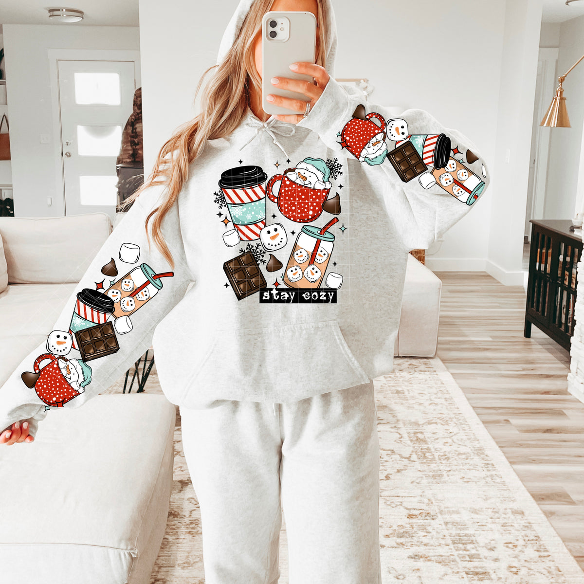 Stay Cozy *Optional long sleeve design* DTF Transfer