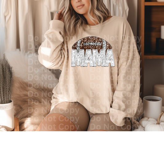 Football Mama Sequins/Glitter DTF