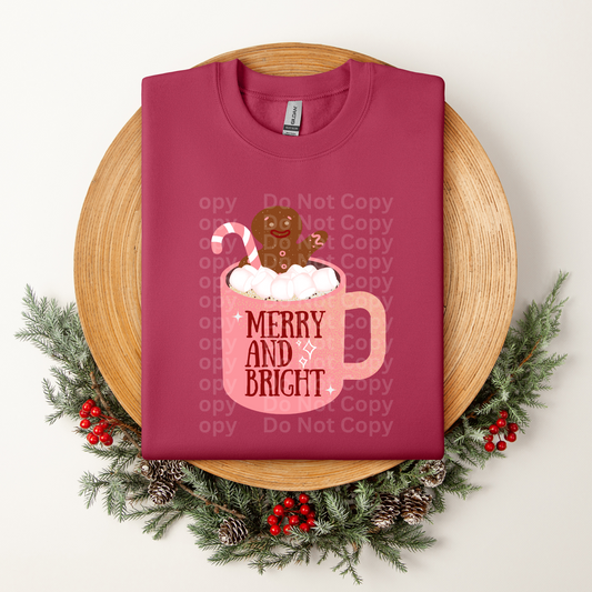 Merry & Bright Cocoa DTF Transfer