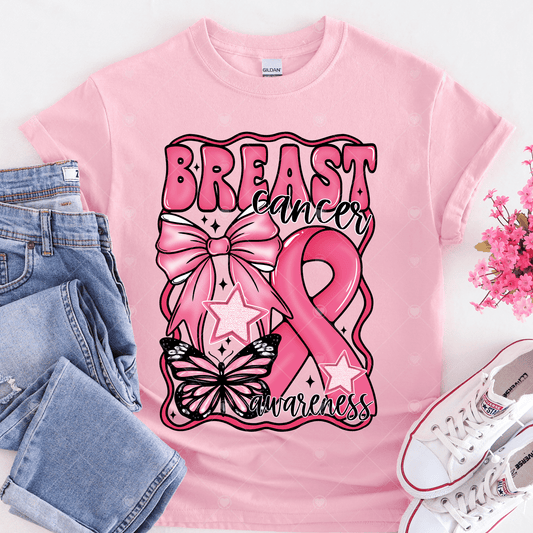 Breast Cancer Awareness (black accents) DTF Transfer