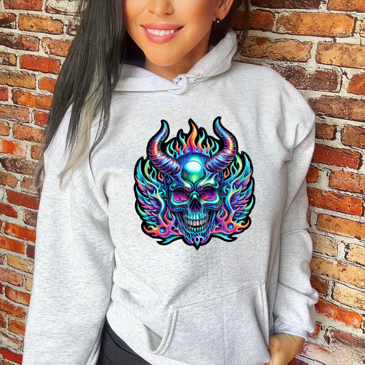 Skull with Horns DTF Transfer