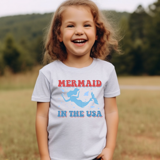 Mermaid in the USA DTF Transfer