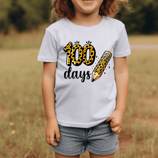 Leopard 100 Days of School DTF Transfer