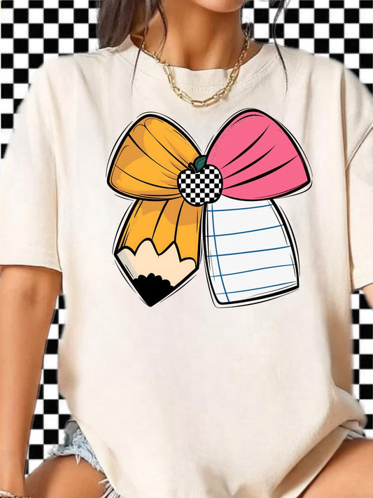 Pencil Teacher Custom DTF Transfer *Put Name in Checkout Notes*